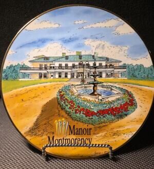 Decorative Ceramic Plate The Manoir Montmorency in Quebec, Canada.